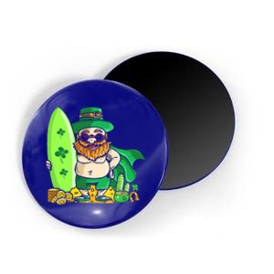 Leprechaun Surfing Hawaiian Summer St Patty's Day Cool Gift Magnet