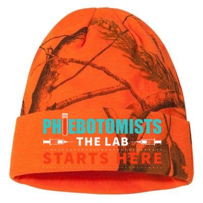 Lab Starts Here Phlebotomist Apparel Phlebotomy Novelty Kati Licensed 12" Camo Beanie