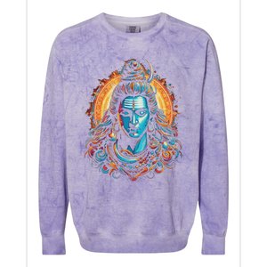 Lord Shiva Hindu God Mahadeva Trident Hinduism Devotee Colorblast Crewneck Sweatshirt