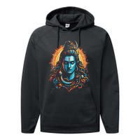 Lord Shiva Hindu God Mahadeva Trident Hinduism Devotee Performance Fleece Hoodie