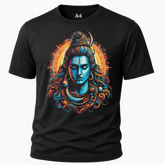 Lord Shiva Hindu God Mahadeva Trident Hinduism Devotee Cooling Performance Crew T-Shirt