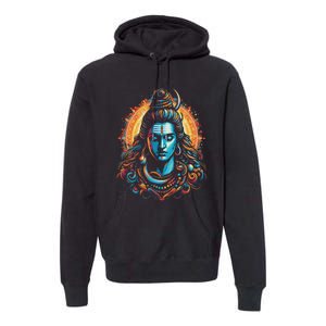 Lord Shiva Hindu God Mahadeva Trident Hinduism Devotee Premium Hoodie