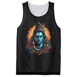 Lord Shiva Hindu God Mahadeva Trident Hinduism Devotee Mesh Reversible Basketball Jersey Tank