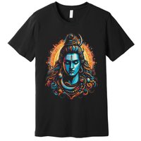 Lord Shiva Hindu God Mahadeva Trident Hinduism Devotee Premium T-Shirt