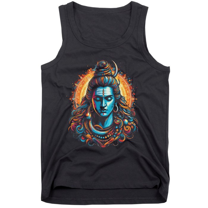 Lord Shiva Hindu God Mahadeva Trident Hinduism Devotee Tank Top