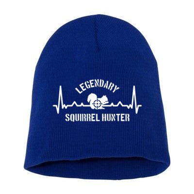 Legendary Squirrel Hunter Heartbeat Squirrel Hunting Great Gift Short Acrylic Beanie