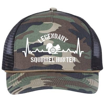 Legendary Squirrel Hunter Heartbeat Squirrel Hunting Great Gift Retro Rope Trucker Hat Cap