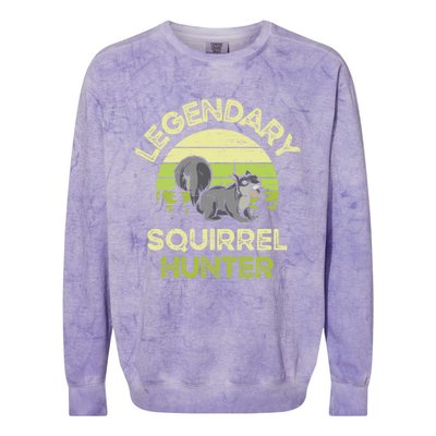 Legendary Squirrel Hunter Gift Colorblast Crewneck Sweatshirt