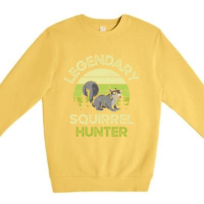 Legendary Squirrel Hunter Gift Premium Crewneck Sweatshirt