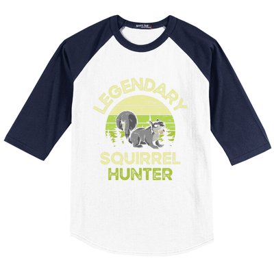 Legendary Squirrel Hunter Gift Baseball Sleeve Shirt