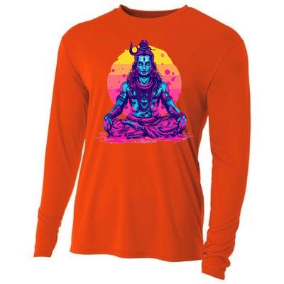 Lord Shiva Hindu God Worshipping Great Gift Cooling Performance Long Sleeve Crew