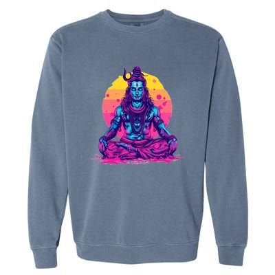 Lord Shiva Hindu God Worshipping Great Gift Garment-Dyed Sweatshirt