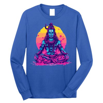 Lord Shiva Hindu God Worshipping Great Gift Long Sleeve Shirt