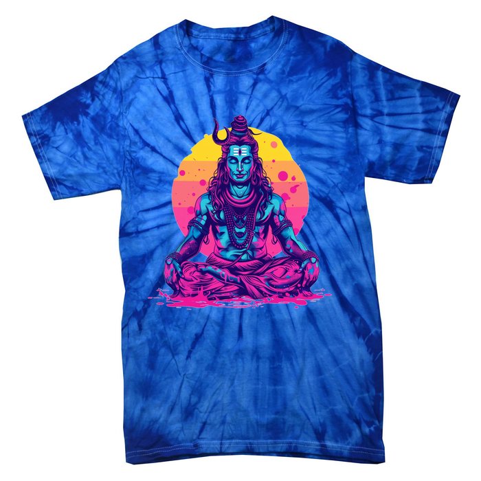 Lord Shiva Hindu God Worshipping Great Gift Tie-Dye T-Shirt