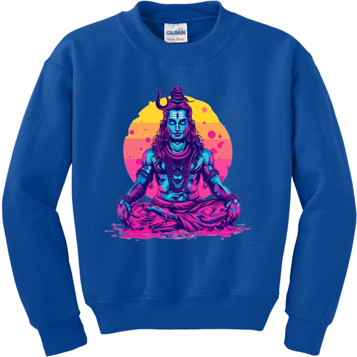 Lord Shiva Hindu God Worshipping Great Gift Kids Sweatshirt