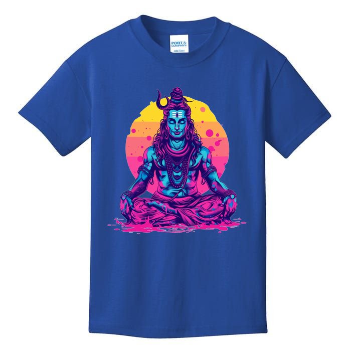 Lord Shiva Hindu God Worshipping Great Gift Kids T-Shirt