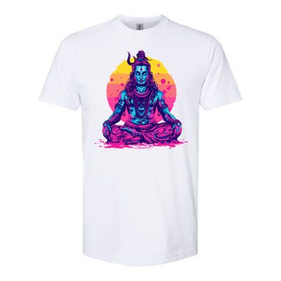 Lord Shiva Hindu God Worshipping Great Gift Softstyle CVC T-Shirt