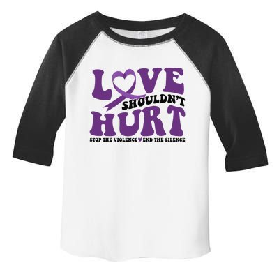 Love ShouldnT Hurt Stop The Violence End The Silence Toddler Fine Jersey T-Shirt