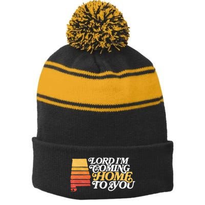 Ly.ricLyfe SW.EET HO.ME A.LABAMA  Stripe Pom Pom Beanie