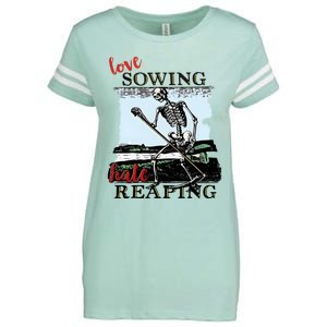 Love Sowing Hate Reaping Skeleton Enza Ladies Jersey Football T-Shirt