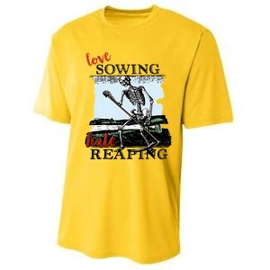 Love Sowing Hate Reaping Skeleton Performance Sprint T-Shirt