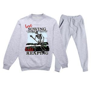 Love Sowing Hate Reaping Skeleton Premium Crewneck Sweatsuit Set