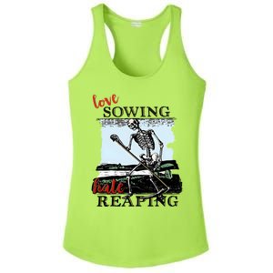 Love Sowing Hate Reaping Skeleton Ladies PosiCharge Competitor Racerback Tank