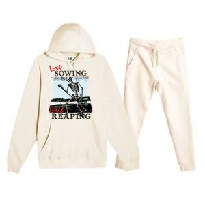 Love Sowing Hate Reaping Skeleton Premium Hooded Sweatsuit Set