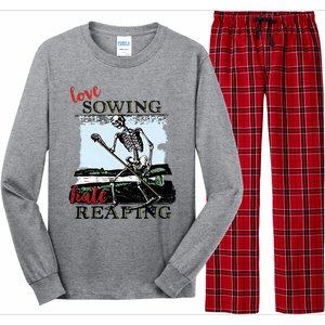 Love Sowing Hate Reaping Skeleton Long Sleeve Pajama Set