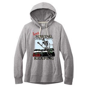 Love Sowing Hate Reaping Skeleton Women's Fleece Hoodie