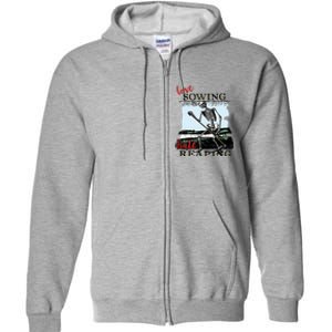 Love Sowing Hate Reaping Skeleton Full Zip Hoodie