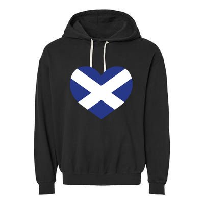 Ladies Scotland Heart Flag Scotland Garment-Dyed Fleece Hoodie