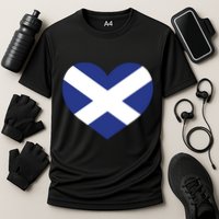 Ladies Scotland Heart Flag Scotland Cooling Performance Crew T-Shirt