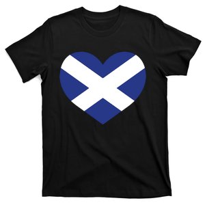 Ladies Scotland Heart Flag Scotland T-Shirt