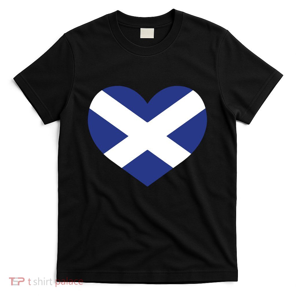 Ladies Scotland Heart Flag Scotland T-Shirt