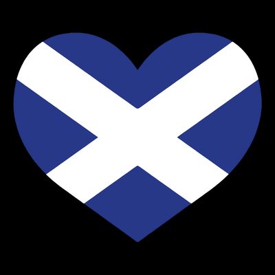 Ladies Scotland Heart Flag Scotland T-Shirt