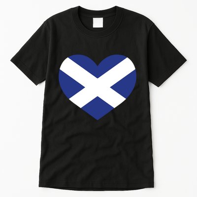 Ladies Scotland Heart Flag Scotland Tall T-Shirt