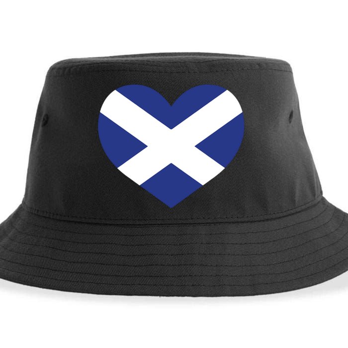 Ladies Scotland Heart Flag Scotland Sustainable Bucket Hat