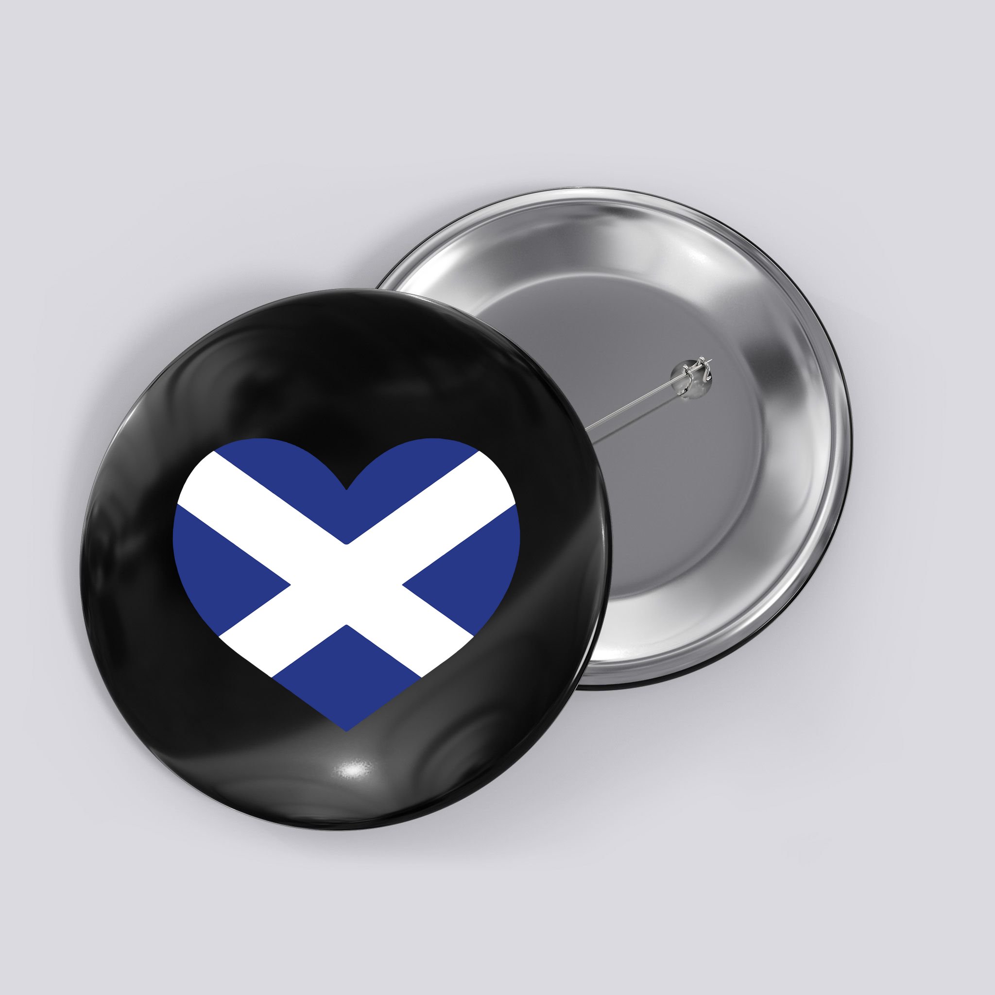 Ladies Scotland Heart Flag Scotland Button