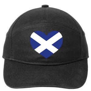 Ladies Scotland Heart Flag Scotland 7-Panel Snapback Hat