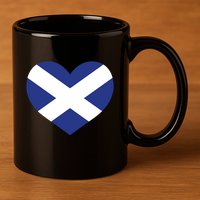 Ladies Scotland Heart Flag Scotland 11oz C Handle Ceramic Mug