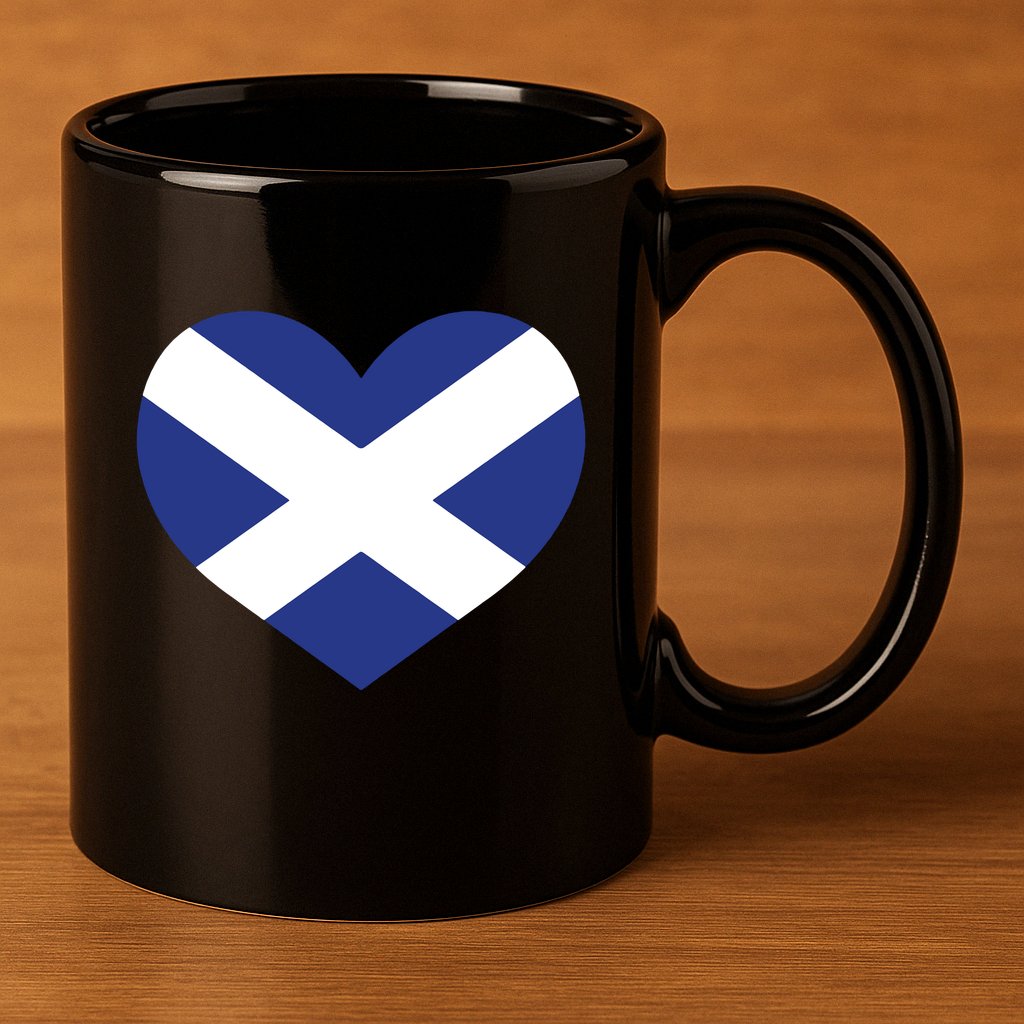 Ladies Scotland Heart Flag Scotland 11oz C Handle Ceramic Mug
