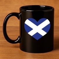 Ladies Scotland Heart Flag Scotland 11oz C Handle Ceramic Mug