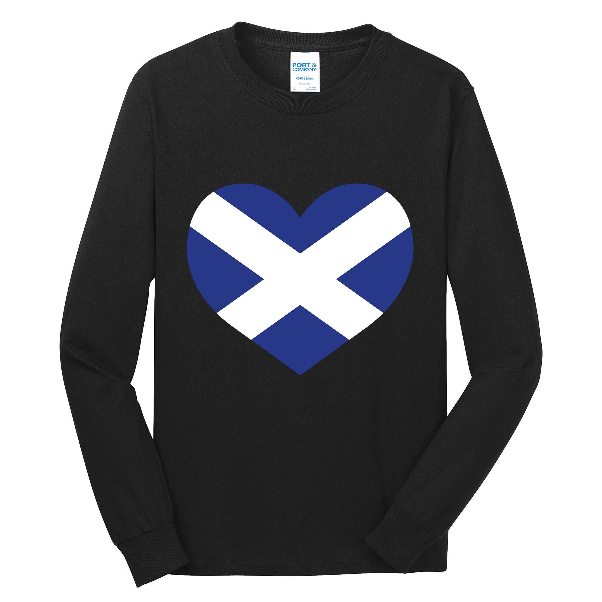 Ladies Scotland Heart Flag Scotland Tall Long Sleeve T-Shirt