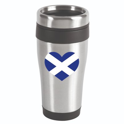 Ladies Scotland Heart Flag Scotland 16oz Travel Tumbler