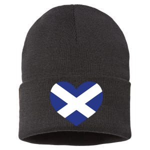 Ladies Scotland Heart Flag Scotland Sustainable Knit Beanie