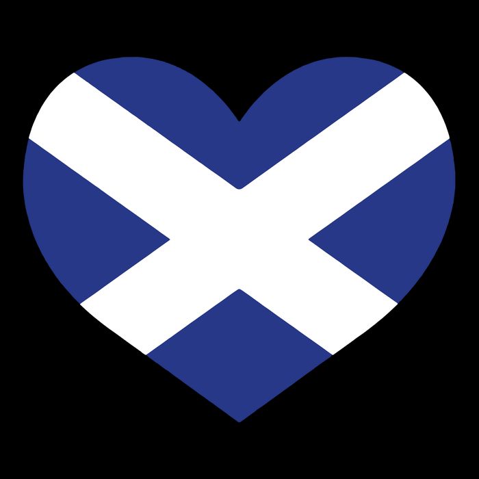 Ladies Scotland Heart Flag Scotland Pom Pom 12in Knit Beanie