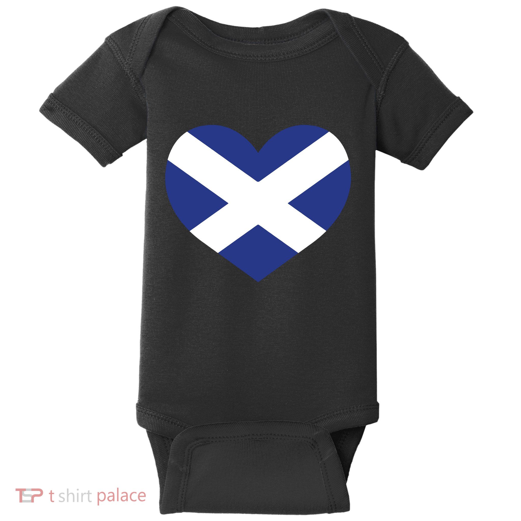 Ladies Scotland Heart Flag Scotland Baby Bodysuit