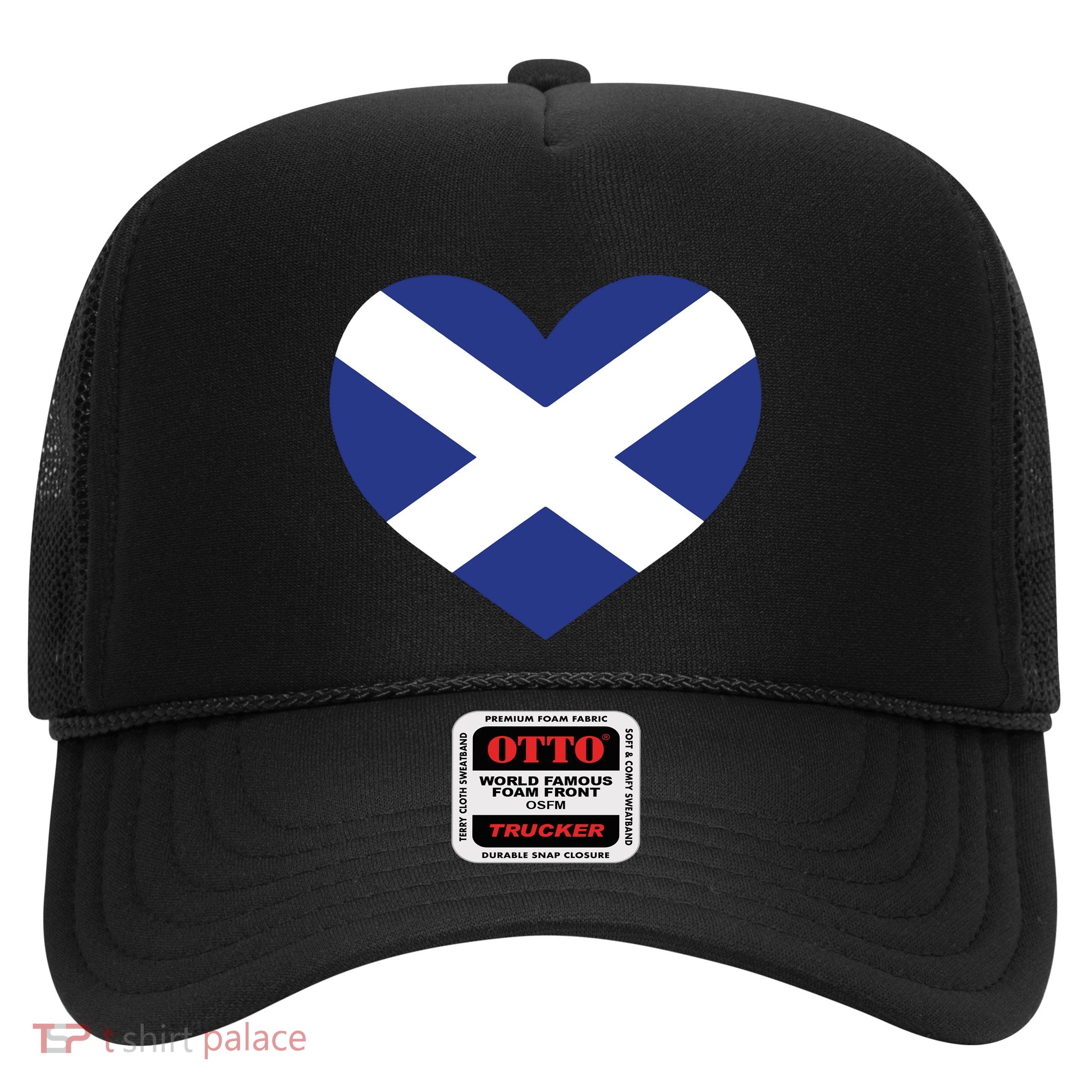 Ladies Scotland Heart Flag Scotland Trucker Hat