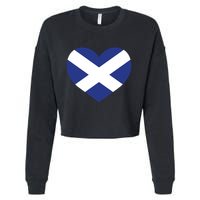 Ladies Scotland Heart Flag Scotland Cropped Pullover Crew